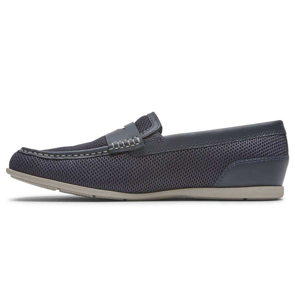 Rockport Singapore Mens Slip-On - Malcom Soft Moc Toe Navy - SW5063481